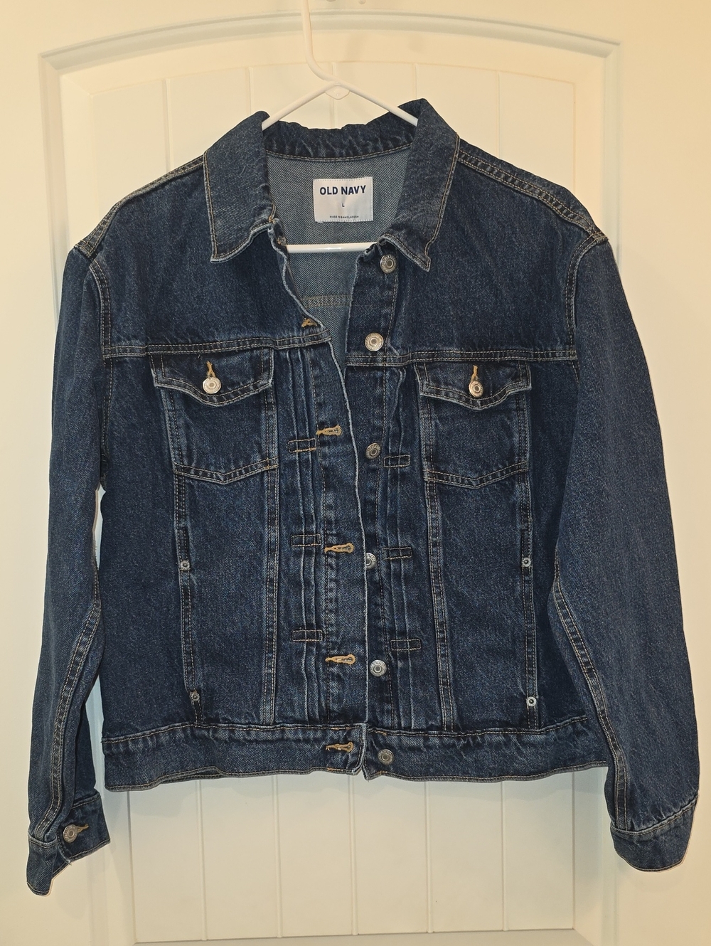 🍁 Old Navy Women's Dark Blue Denim Jacket - Size Large 🍁